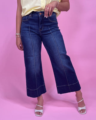The Genevieve TC MR Crop Pintuck Jeans - All About You Boutique & Gifts