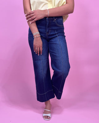 The Genevieve TC MR Crop Pintuck Jeans - All About You Boutique & Gifts
