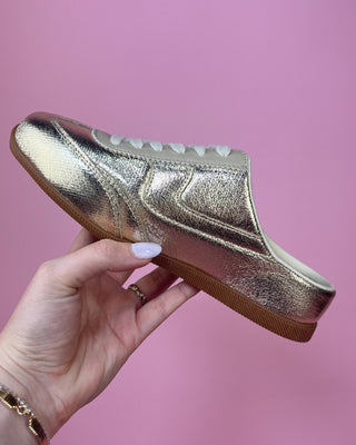 The Giselle Gold Slip On Sneaker - All About You