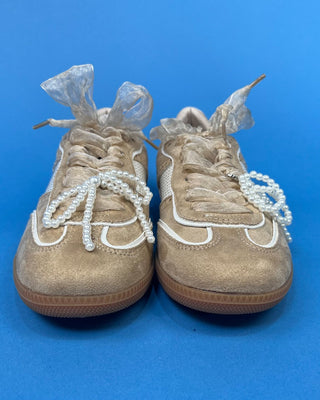 The Gwen Neutral Suede Sneaker - All About You