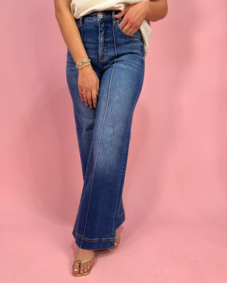 The Gwen TC HR Wide Dark Wash Jeans - All About You
