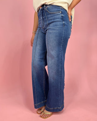 The Gwen TC HR Wide Dark Wash Jeans - All About You