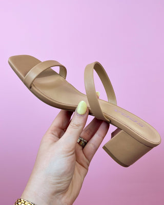 The Haylee Nude Double Strap Block Heel - All About You Boutique & Gifts