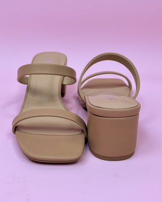 The Haylee Nude Double Strap Block Heel - All About You Boutique & Gifts