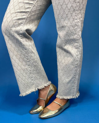 The Holly TC HR Ankle Straight Textured Taupe Jeans - All About You