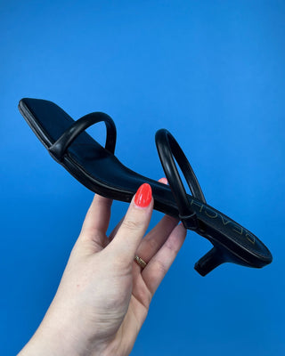 The Kennedy Black Kitten Double Strap Heel - All About You