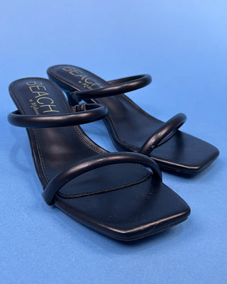 The Kennedy Black Kitten Double Strap Heel - All About You