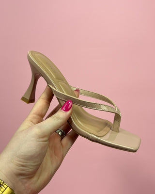 The Kimberly Neutral Square Toe Heel - All About You