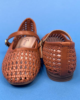 The Laina Woven Mary Jane Tan Flats - All About You