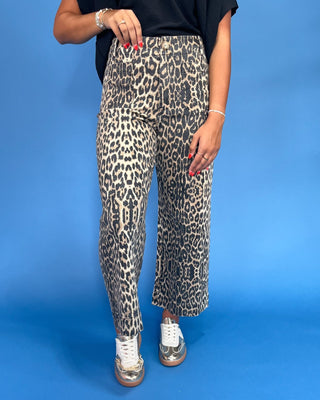 The Leta Leopard HR Straight Leg Pants - All About You