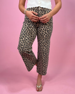 The Lindsey Leopard HR Crop Wide Leg Jeans - All About You Boutique & Gifts