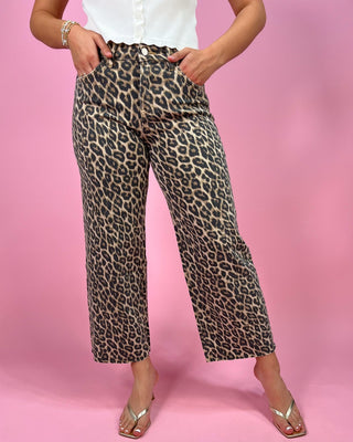The Lindsey Leopard HR Crop Wide Leg Jeans - All About You Boutique & Gifts
