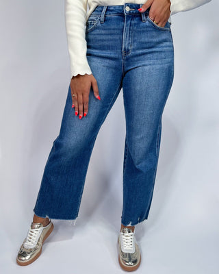 The Mandy HR Vintage Crop Flare Jeans - All About You