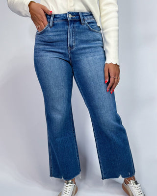 The Mandy HR Vintage Crop Flare Jeans - All About You