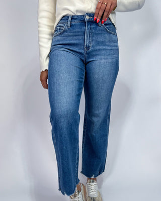 The Mandy HR Vintage Crop Flare Jeans - All About You