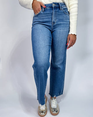 The Mandy HR Vintage Crop Flare Jeans - All About You