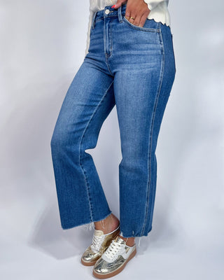 The Mandy HR Vintage Crop Flare Jeans - All About You