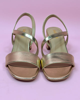 The Marissa Gold Strap Block Heel - All About You Boutique & Gifts