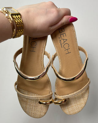 The Morgan Gold Accent Sandal - All About You