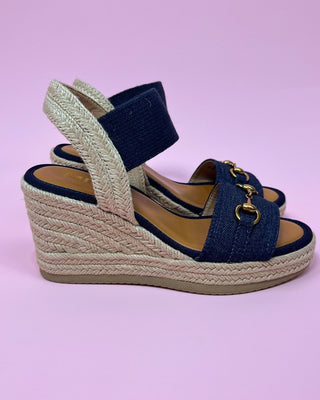 The Natalia Navy Open Toe Wedge - All About You Boutique & Gifts