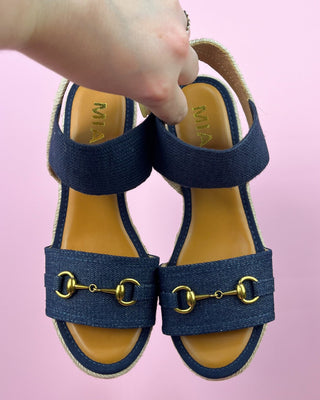 The Natalia Navy Open Toe Wedge - All About You Boutique & Gifts