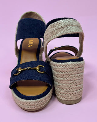 The Natalia Navy Open Toe Wedge - All About You Boutique & Gifts