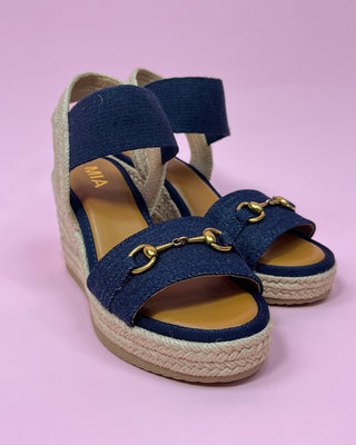 The Natalia Navy Open Toe Wedge - All About You Boutique & Gifts