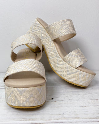 The Ophelia Beige Woven Platform Block Heel - All About You