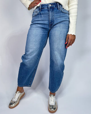 The Sarah HR Barrel Medium Wash Jeans - All About You