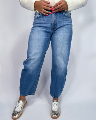 The Sarah HR Barrel Medium Wash Jeans - All About You