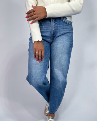 The Sarah HR Barrel Medium Wash Jeans - All About You