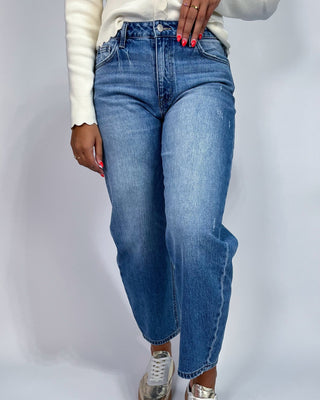 The Sarah HR Barrel Medium Wash Jeans - All About You