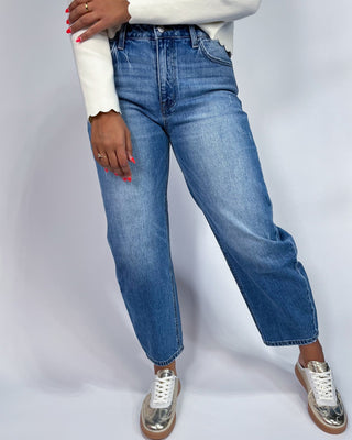 The Sarah HR Barrel Medium Wash Jeans - All About You