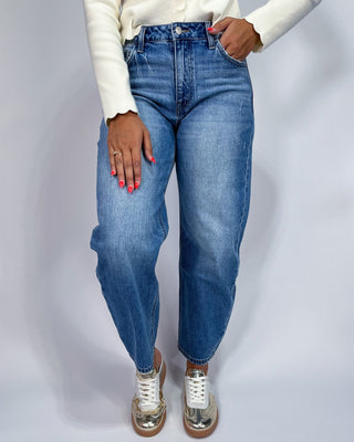 The Sarah HR Barrel Medium Wash Jeans - All About You