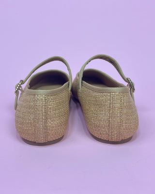 The Shelbie Raffia Gold Detail Ballet Flat - All About You