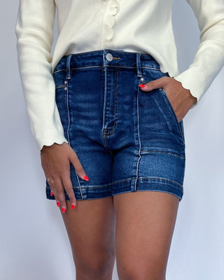 The Sophie HR Decorative Seam Shorts - All About You