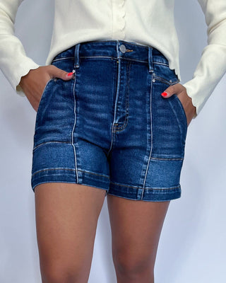 The Sophie HR Decorative Seam Shorts - All About You