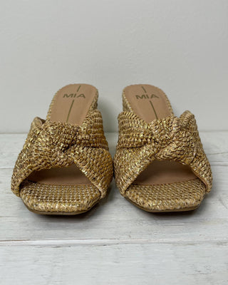 The Stephanie Gold Raffia Heel - All About You