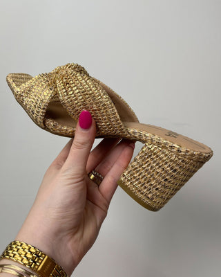The Stephanie Gold Raffia Heel - All About You Boutique & Gifts