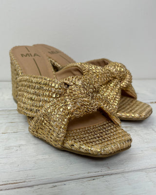 The Stephanie Gold Raffia Heel - All About You