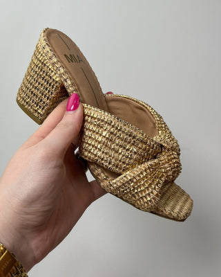 The Stephanie Gold Raffia Heel - All About You Boutique & Gifts