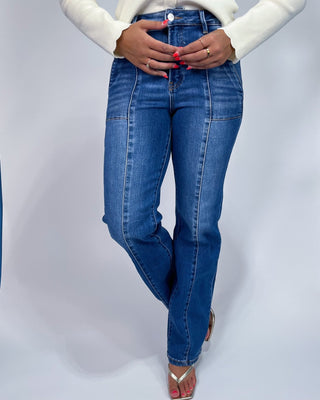 The Susie HR Straight Patch Pocket Jeans - All About You