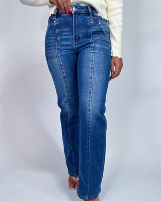 The Susie HR Straight Patch Pocket Jeans - All About You