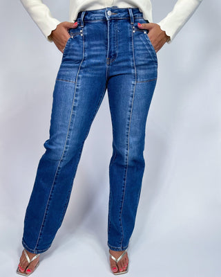 The Susie HR Straight Patch Pocket Jeans - All About You