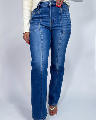 The Susie HR Straight Patch Pocket Jeans - All About You