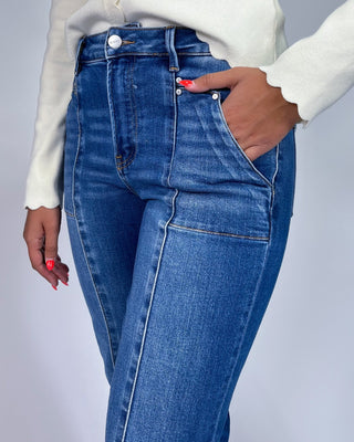 The Susie HR Straight Patch Pocket Jeans - All About You