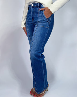 The Susie HR Straight Patch Pocket Jeans - All About You