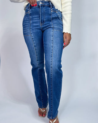 The Susie HR Straight Patch Pocket Jeans - All About You