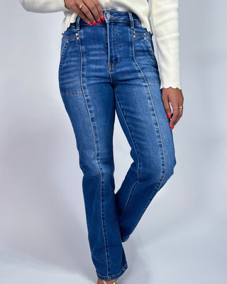 The Susie HR Straight Patch Pocket Jeans - All About You