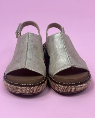 The Taylor Washed Gold Woven Wedge - All About You